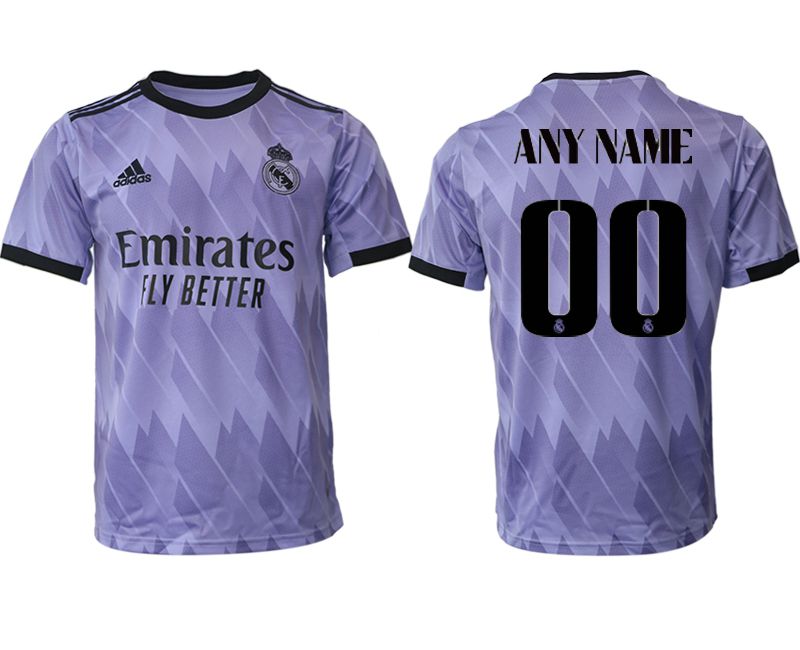 Men 2022-2023 Club Real Madrid away aaa version purple customized Soccer Jersey->real madrid jersey->Soccer Club Jersey